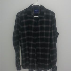 black and grey flannel